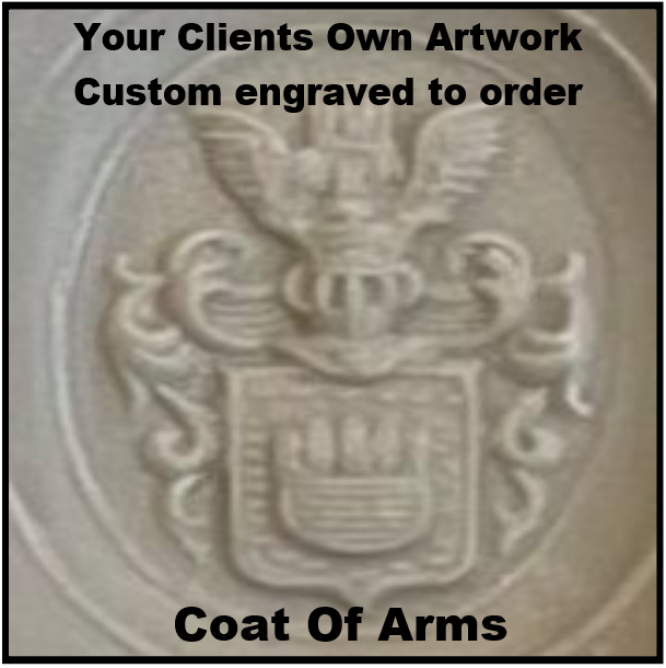 Trade silver signet rings Coat Of Arms engraved