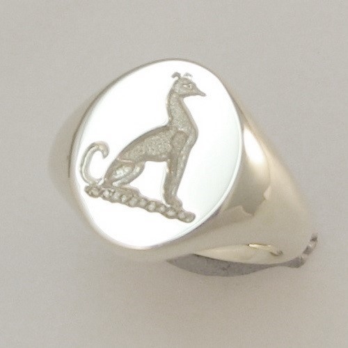 Dog greyhound or whippet crest ring