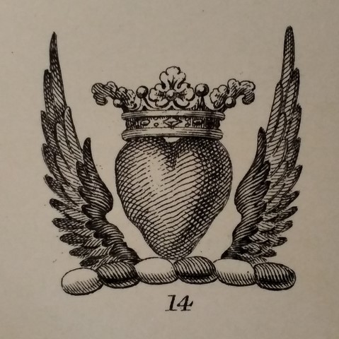 Heart crown wings trade price crest engraving