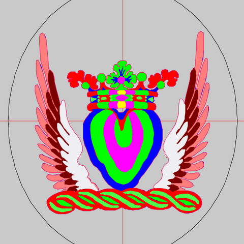 Heart crown wings trade price crest engraving