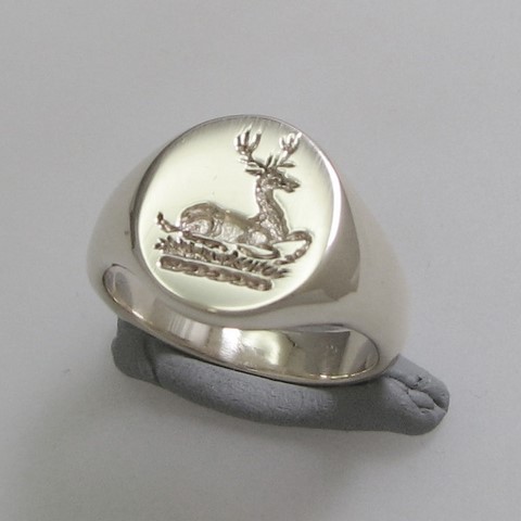 stag crest trade price signet ring