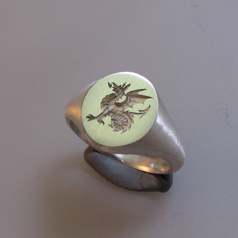 Wyvern dragon crest ring