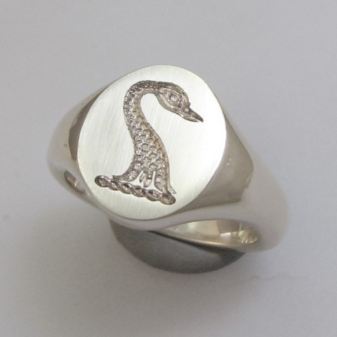 Trade price crest silver signet rings